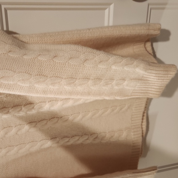 Antonio Melani Lambs Wool Rabbit Hair Cream Long Sleeve Cable Knit XS Sweater - Picture 7 of 7